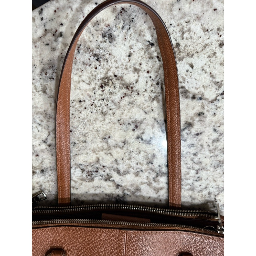 Coach Stanton Carryall in Crossgrain Leather Silver Saddle F37148 Tan Brown - Picture 13 of 16